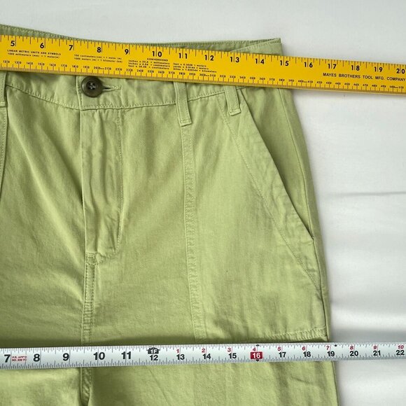 The Great Vintage‎ Straight Relaxed Fit Pants Flat Front Pockets Green Women 28 - Picture 11 of 16